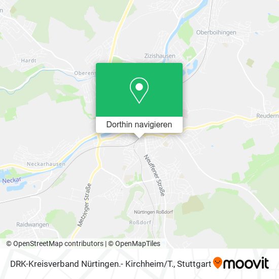 DRK-Kreisverband Nürtingen.- Kirchheim / T. Karte
