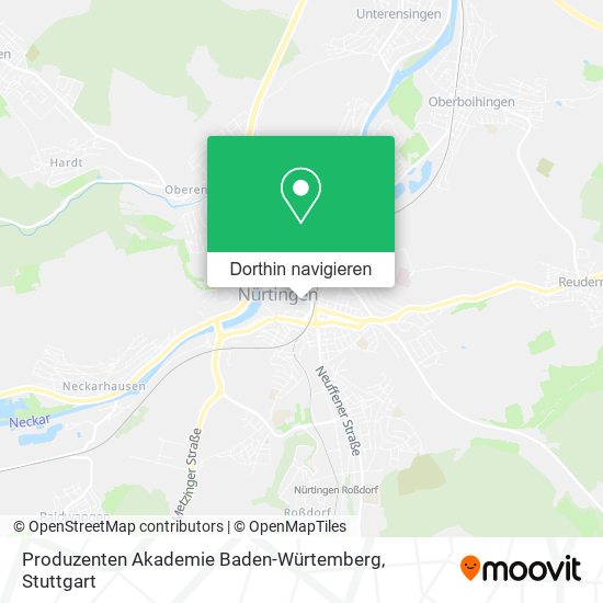 Produzenten Akademie Baden-Würtemberg Karte