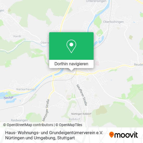 Haus- Wohnungs- und Grundeigentümerverein e.V. Nürtingen und Umgebung Karte