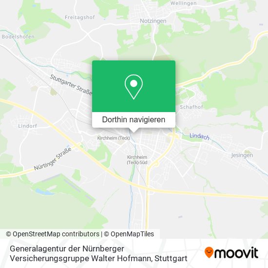 Generalagentur der Nürnberger Versicherungsgruppe Walter Hofmann Karte