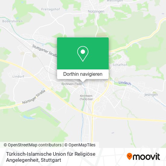 Türkisch-Islamische Union für Religiöse Angelegenheit Karte