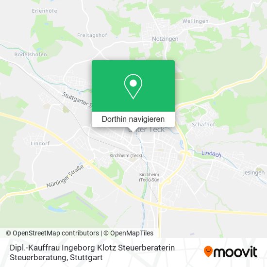 Dipl.-Kauffrau Ingeborg Klotz Steuerberaterin Steuerberatung Karte