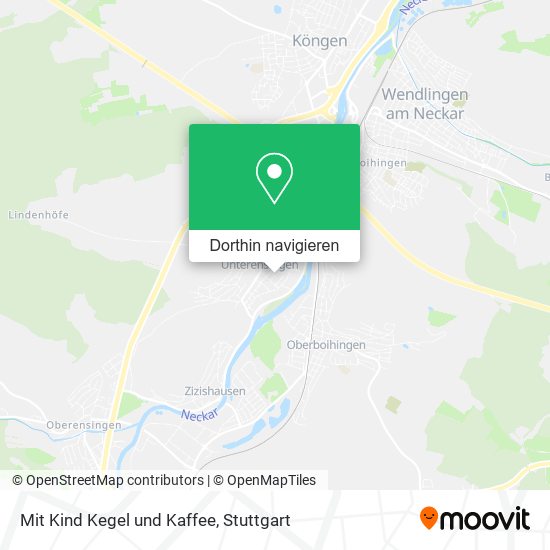 Mit Kind Kegel und Kaffee Karte