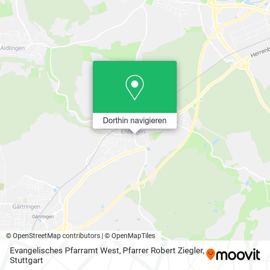 Evangelisches Pfarramt West, Pfarrer Robert Ziegler Karte