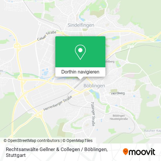 Rechtsanwälte Gellner & Collegen / Böblingen Karte
