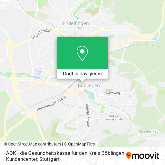 AOK - die Gesundheitskasse für den Kreis Böblingen Kundencenter Karte