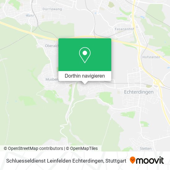Schluesseldienst Leinfelden Echterdingen Karte