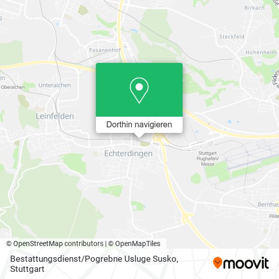 Bestattungsdienst / Pogrebne Usluge Susko Karte