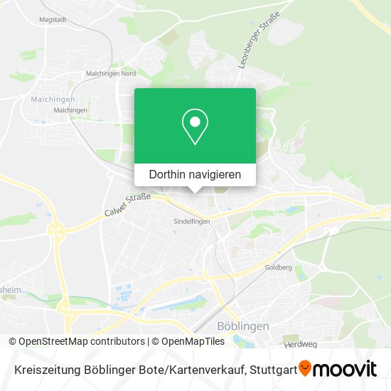 Kreiszeitung Böblinger Bote / Kartenverkauf Karte