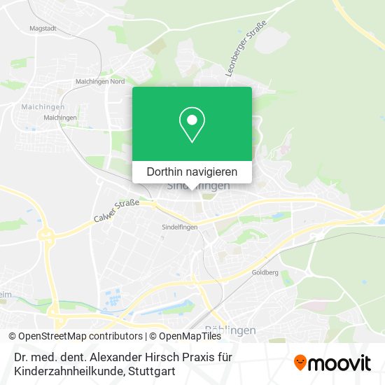 Dr. med. dent. Alexander Hirsch Praxis für Kinderzahnheilkunde Karte