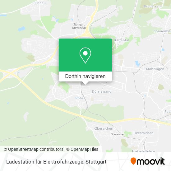 Ladestation für Elektrofahrzeuge Karte