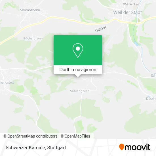 Schweizer Kamine Karte