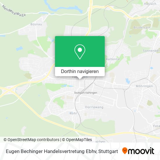 Eugen Bechinger Handelsvertretung Ebhv Karte
