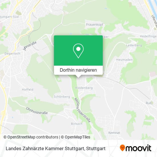 Landes Zahnärzte Kammer Stuttgart Karte