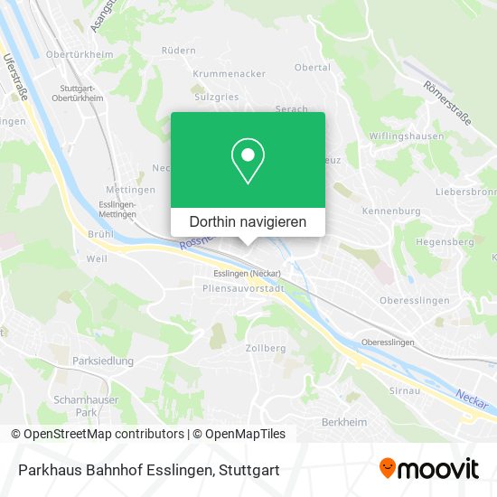 Parkhaus Bahnhof Esslingen Karte