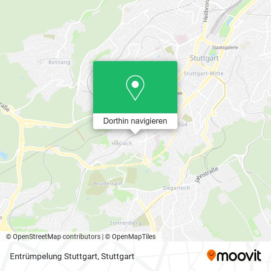 Entrümpelung Stuttgart Karte