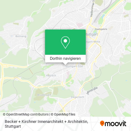 Becker + Kirchner Innenarchitekt + Architektin Karte