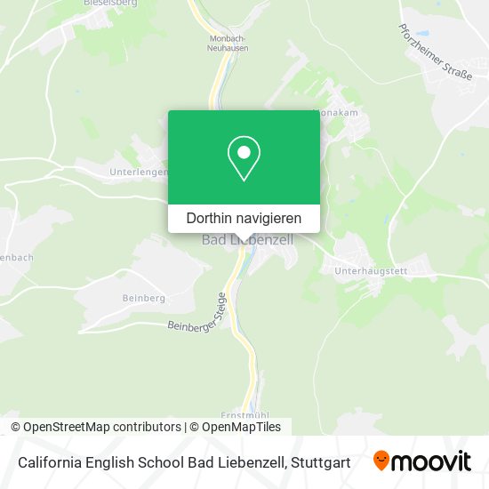 California English School Bad Liebenzell Karte