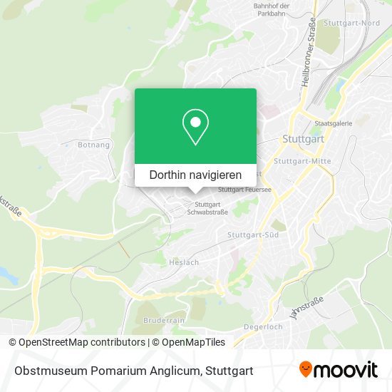 Obstmuseum Pomarium Anglicum Karte