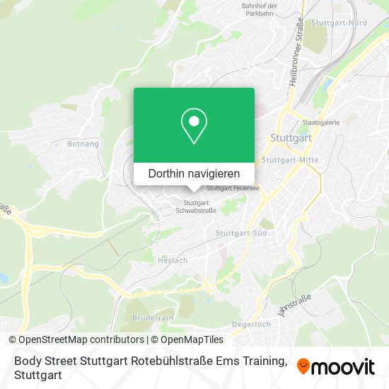 Body Street Stuttgart Rotebühlstraße Ems Training Karte