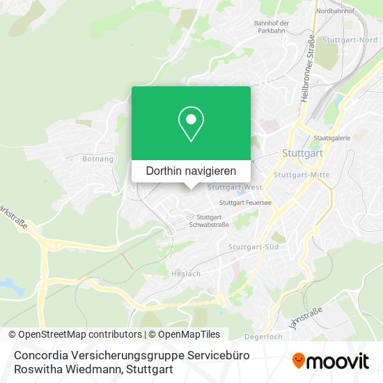 Concordia Versicherungsgruppe Servicebüro Roswitha Wiedmann Karte