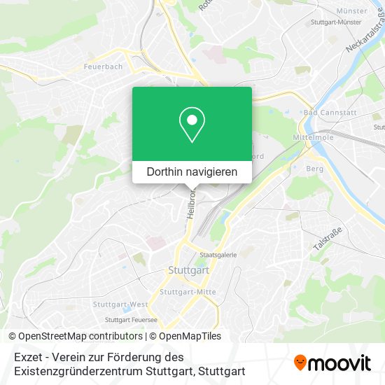 Exzet - Verein zur Förderung des Existenzgründerzentrum Stuttgart Karte