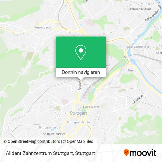 Alldent Zahnzentrum Stuttgart Karte