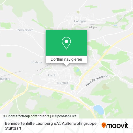 Behindertenhilfe Leonberg e.V., Außenwohngruppe Karte