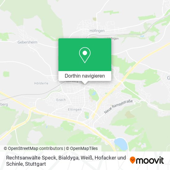 Rechtsanwälte Speck, Bialdyga, Weiß, Hofacker und Schinle Karte