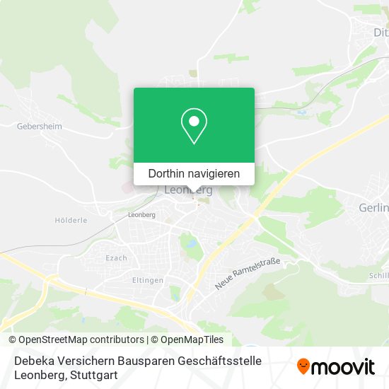 Debeka Versichern Bausparen Geschäftsstelle Leonberg Karte