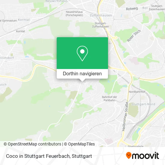 Coco in Stuttgart Feuerbach Karte