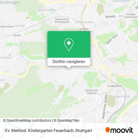 Ev. Method. Kindergarten Feuerbach Karte