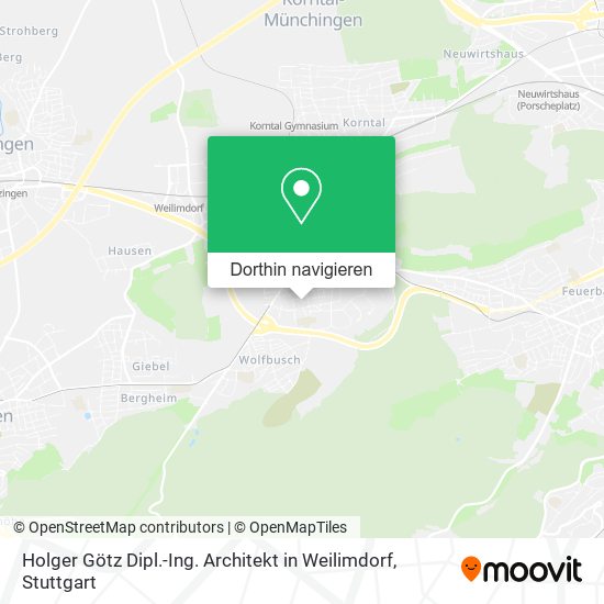 Holger Götz Dipl.-Ing. Architekt in Weilimdorf Karte