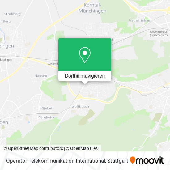 Operator Telekommunikation International Karte