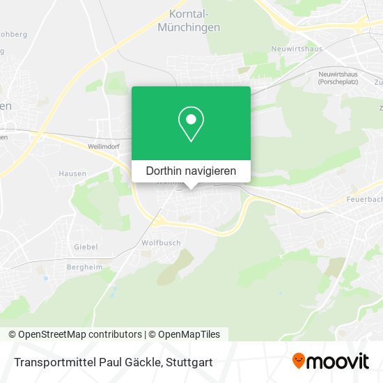 Transportmittel Paul Gäckle Karte