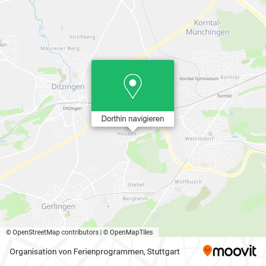 Organisation von Ferienprogrammen Karte