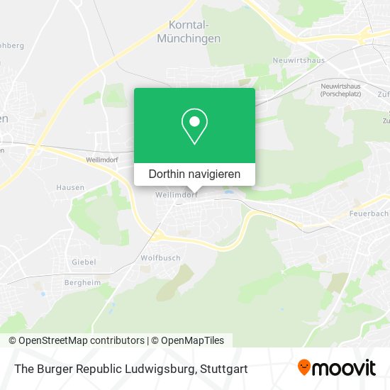 The Burger Republic Ludwigsburg Karte