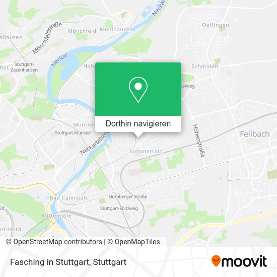 Fasching in Stuttgart Karte