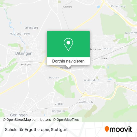 Schule für Ergotherapie Karte