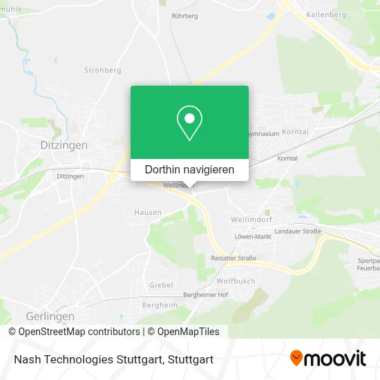 Nash Technologies Stuttgart Karte