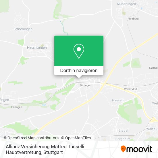 Allianz Versicherung Matteo Tasselli Hauptvertretung Karte