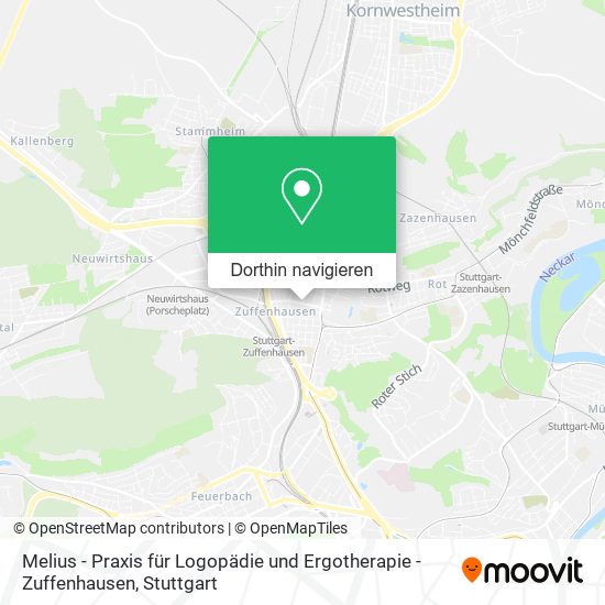 Melius - Praxis für Logopädie und Ergotherapie - Zuffenhausen Karte