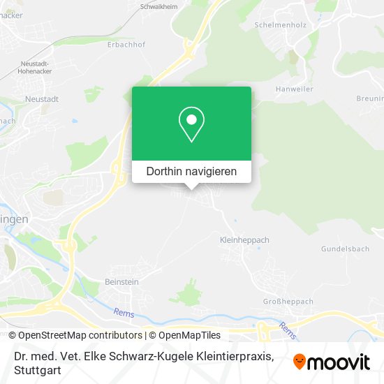 Dr. med. Vet. Elke Schwarz-Kugele Kleintierpraxis Karte