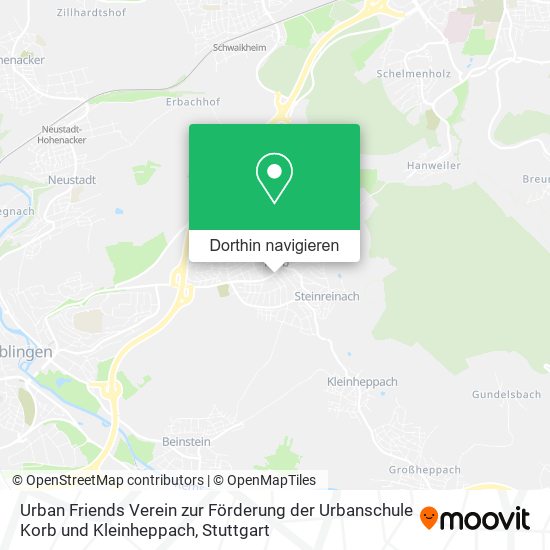 Urban Friends Verein zur Förderung der Urbanschule Korb und Kleinheppach Karte