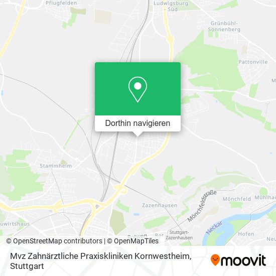 Mvz Zahnärztliche Praxiskliniken Kornwestheim Karte