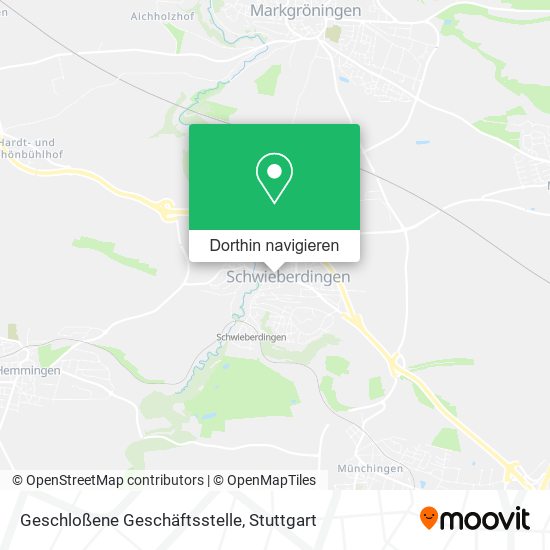 Geschloßene Geschäftsstelle Karte