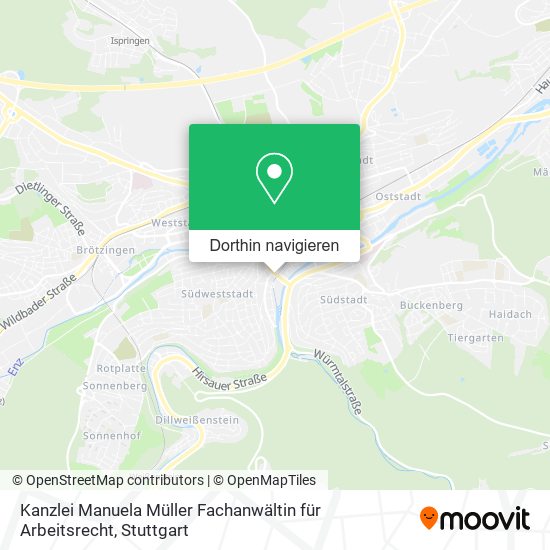 Kanzlei Manuela Müller Fachanwältin für Arbeitsrecht Karte