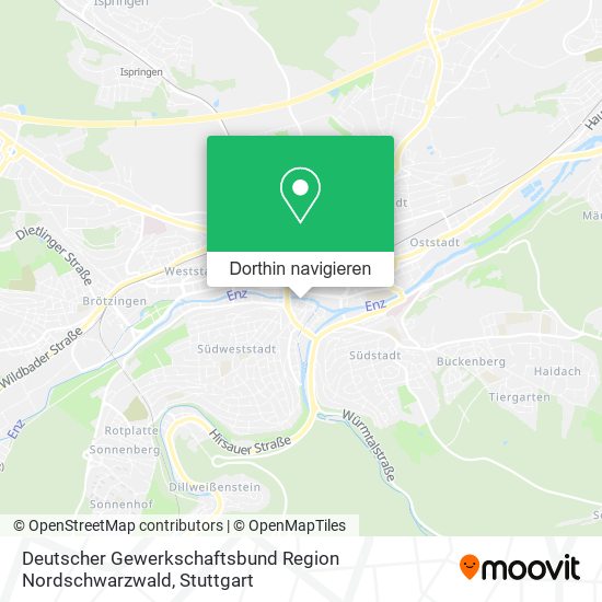 Deutscher Gewerkschaftsbund Region Nordschwarzwald Karte