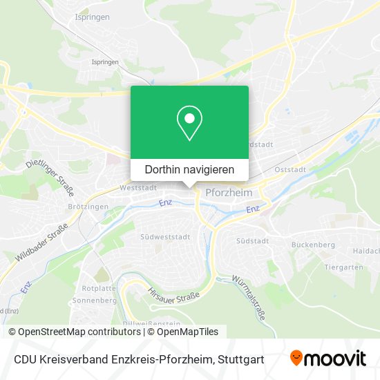 CDU Kreisverband Enzkreis-Pforzheim Karte