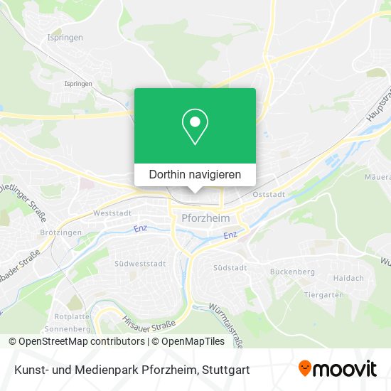 Kunst- und Medienpark Pforzheim Karte